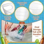 24-Piece Oval Storage Tub with Handles