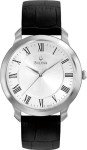 Bulova Men's Classic Quartz Black Leather Watch