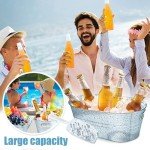 Set of 4 Large Galvanized Ice Buckets