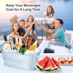 Set of 4 Large Galvanized Ice Buckets