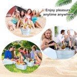 Set of 4 Large Galvanized Ice Buckets