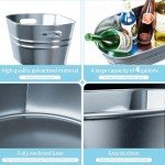 Set of 4 Large Galvanized Ice Buckets