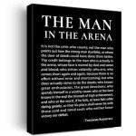 Man in the Arena Motivational Canvas Art