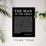 Man in the Arena Motivational Canvas Art