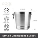 Large Stainless Steel Champagne Bucket with Handles
