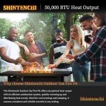 Shintenchi 43" Propane Fire Pit Table