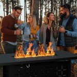 Shintenchi 43" Propane Fire Pit Table
