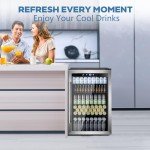 Joy Pebble 4.4 Cu.Ft Beverage Cooler Mini Fridge