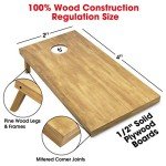 GoSports Regulation Wooden Cornhole Boards Set