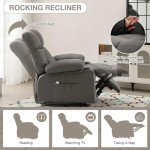 Comfy Rocker Recliner Chair with Heat & Vibration