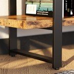 Industrial Double Wide 5-Tier Bookshelf for Mancave