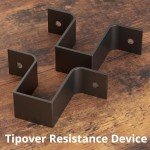 Industrial Double Wide 5-Tier Bookshelf for Mancave