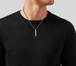 Men's Tungsten Steel Bar Pendant Necklace 20