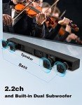 Bluetooth Sound Bar with Dual Subwoofer & Remote