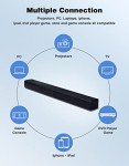 Bluetooth Sound Bar with Dual Subwoofer & Remote