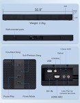 Bluetooth Sound Bar with Dual Subwoofer & Remote