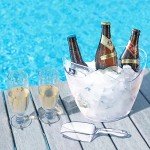 Clear Acrylic Ice Bucket with Scoops – 24 Pieces