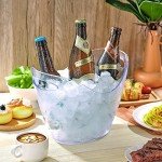 Clear Acrylic Ice Bucket with Scoops – 24 Pieces