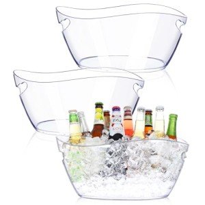 Larger Acrylic Ice Bucket Set for Parties