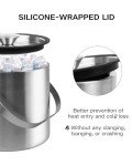 Insulated 3L Ice Bucket with Lid and Tongs
