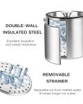 Insulated 3L Ice Bucket with Lid and Tongs
