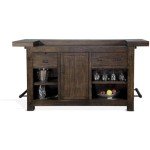 Stylish Cherry Tobacco Bar Unit with Storage