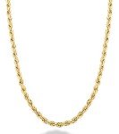 Italian Gold & Silver Diamond-Cut Rope Chain Necklace