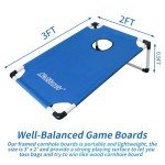 Portable Cornhole Set with Carrying Case & Bean Bags