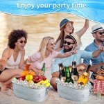 4-Piece Metal Ice Buckets with Scoops