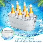 4-Piece Metal Ice Buckets with Scoops