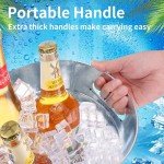 4-Piece Metal Ice Buckets with Scoops