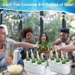 4-Piece Metal Ice Buckets with Scoops