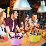 6 Pack Plastic Ice Buckets with Handles