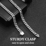 Men's 20-Inch Silver Cuban Link Chain Necklace