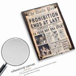Prohibition Era Rustic Man Cave Sign - 16x24
