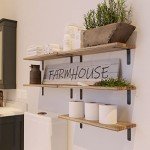 Rustic Floating Wood Shelves – Set of 5
