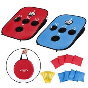 G4Free Portable Cornhole Game Set with 8 Bean Bags