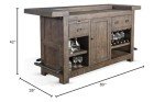Sunny Designs 80" Wood Bar Unit with Storage