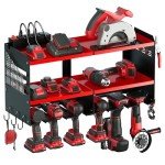 Power Tool Organizer with Charging Station - Red