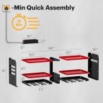 Power Tool Organizer with Charging Station - Red