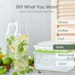 Silicone Ice Cube Trays with Lid and Bin