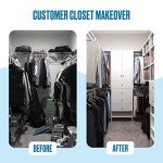 Modular White Wood Closet Organizer Shelf Tower