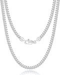 Italian 4mm Solid 925 Sterling Silver Necklace