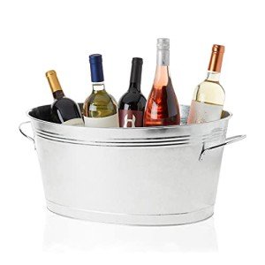 Large Galvanized Ice Bucket for Parties