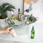 Large Galvanized Ice Bucket for Parties