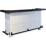 Espresso Farmhouse Wood Bar Unit with Foot Rail