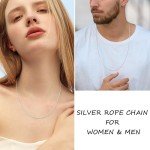 Super Shiny 925 Sterling Silver Rope Chain