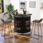 Giantex 4-Tier Industrial Home Bar Cabinet