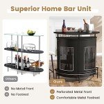 Giantex 4-Tier Industrial Home Bar Cabinet