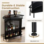 Giantex 4-Tier Industrial Home Bar Cabinet